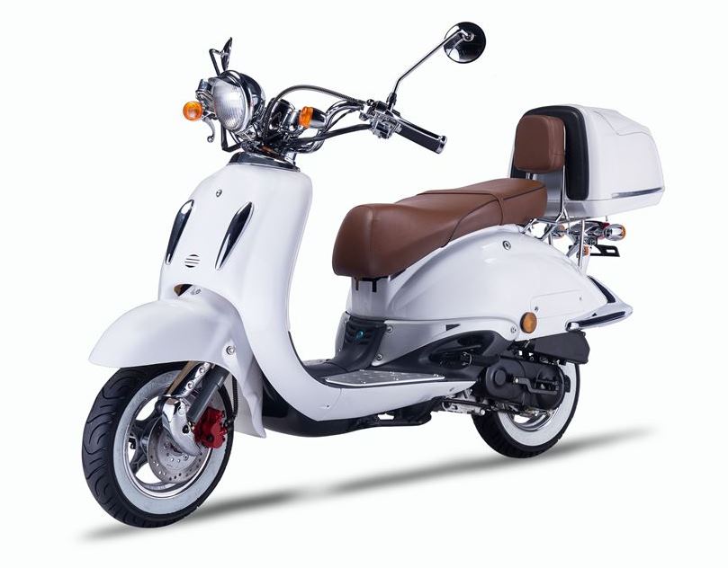 Strada - 50 ccm Euro 5 weiß - Sitzbank Farbe wählbar - Heute bestellen, Vorfreude sichern - Lieferung startet Ende September