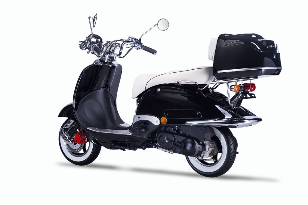 Strada - 50 ccm Euro 5 schwarz - Sitzbank weiß - Heute bestellen, Vorfreude sichern - Lieferung startet Ende September