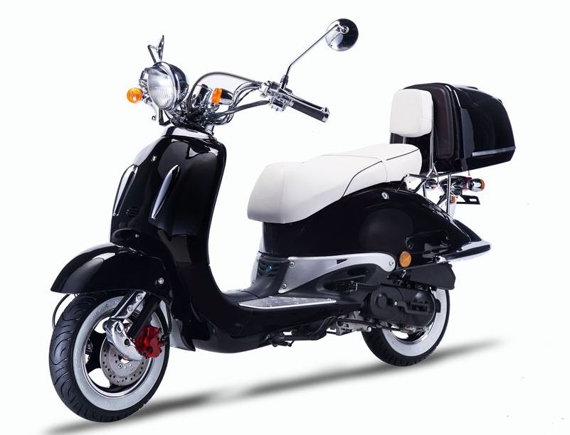 Strada - 50 ccm Euro 5 schwarz - Sitzbank weiß - Heute bestellen, Vorfreude sichern - Lieferung startet Ende September