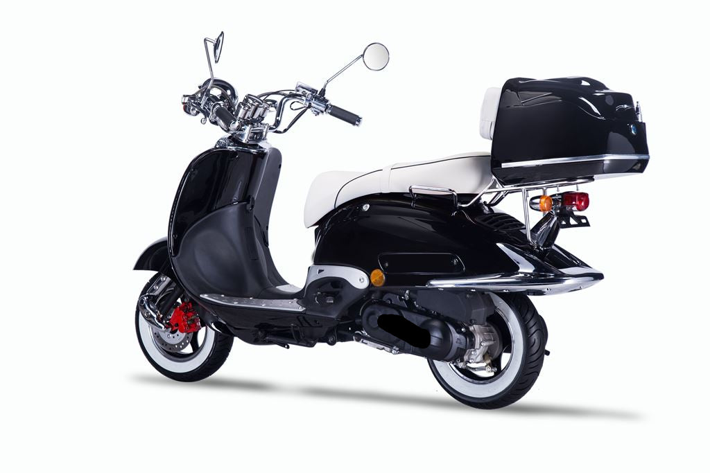 Strada - 125 ccm Euro 5+ schwarz - Sitzbank weiß - Heute bestellen, Vorfreude sichern - Lieferung startet Ende September
