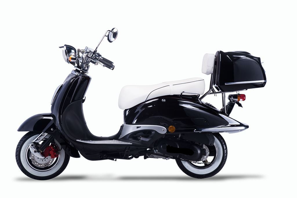 Strada - 125 ccm Euro 5+ schwarz - Sitzbank weiß - Heute bestellen, Vorfreude sichern - Lieferung startet Ende September