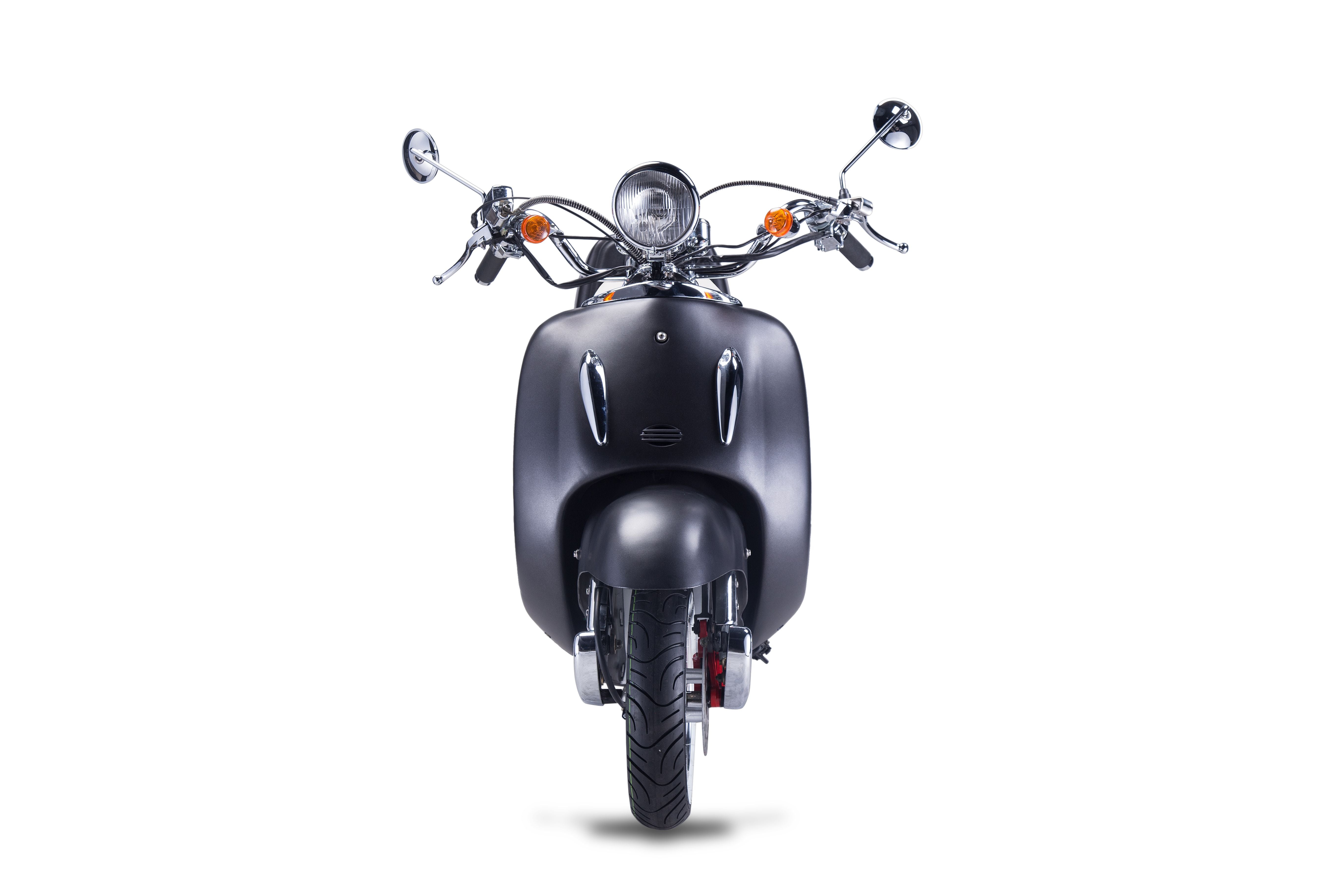 Strada - 125 ccm Euro 5+ mattschwarz - Sitzbank weiß - Heute bestellen, Vorfreude sichern - Lieferung startet Ende September