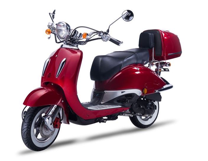 Strada - 125 ccm Euro 5+ rot - Sitzbank schwarz