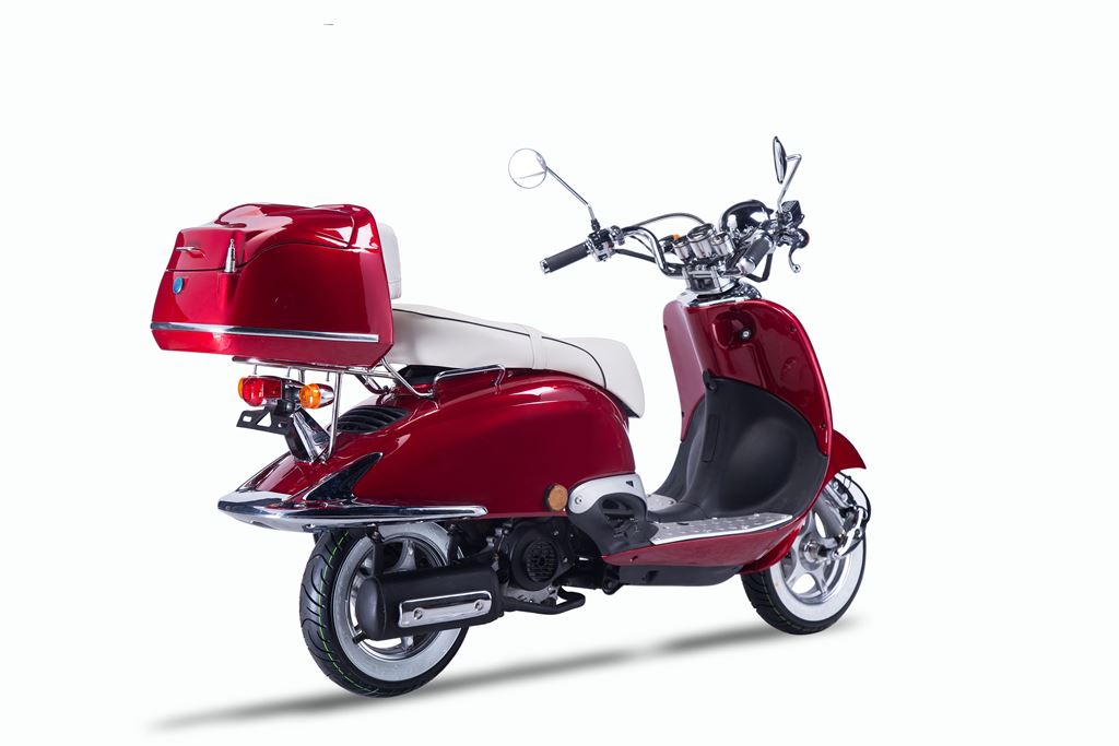 Strada - 125 ccm Euro 5+ rot - Sitzbank weiß