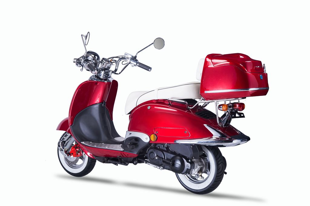 Strada - 125 ccm Euro 5+ rot - Sitzbank weiß