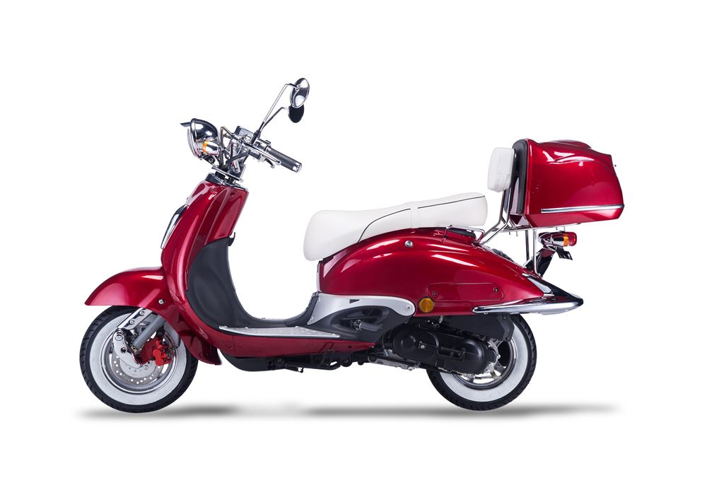 Strada - 125 ccm Euro 5+ rot - Sitzbank weiß