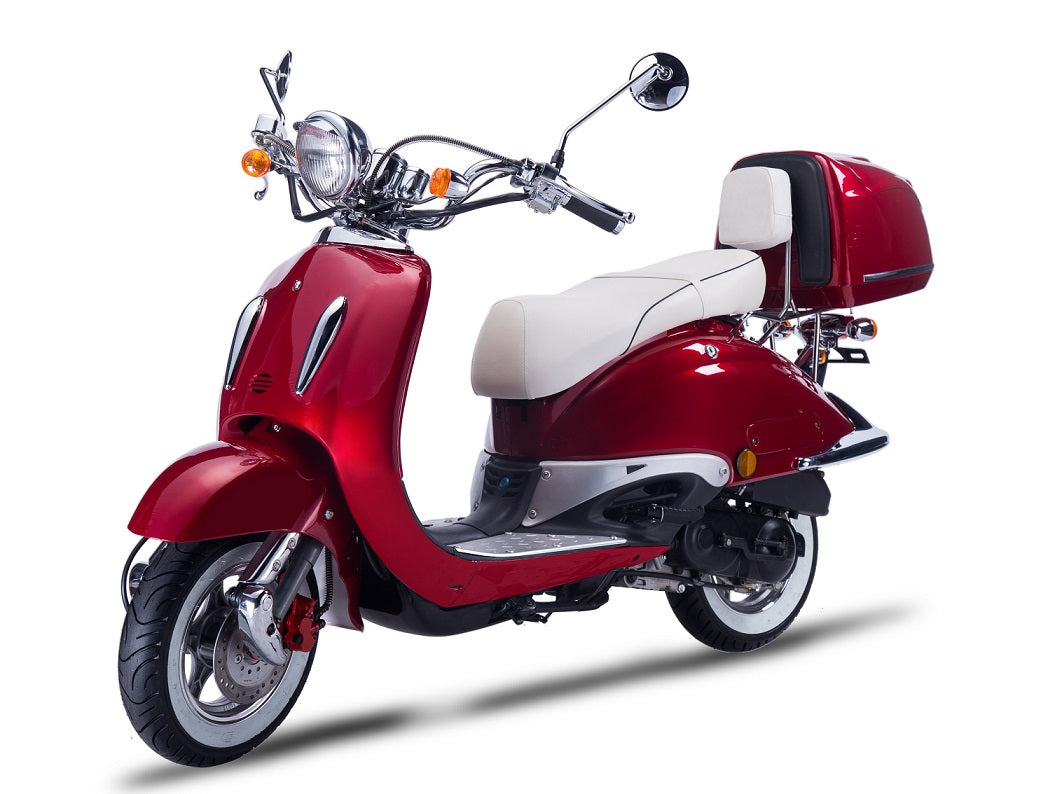Strada - 125 ccm Euro 5+ rot - Sitzbank weiß