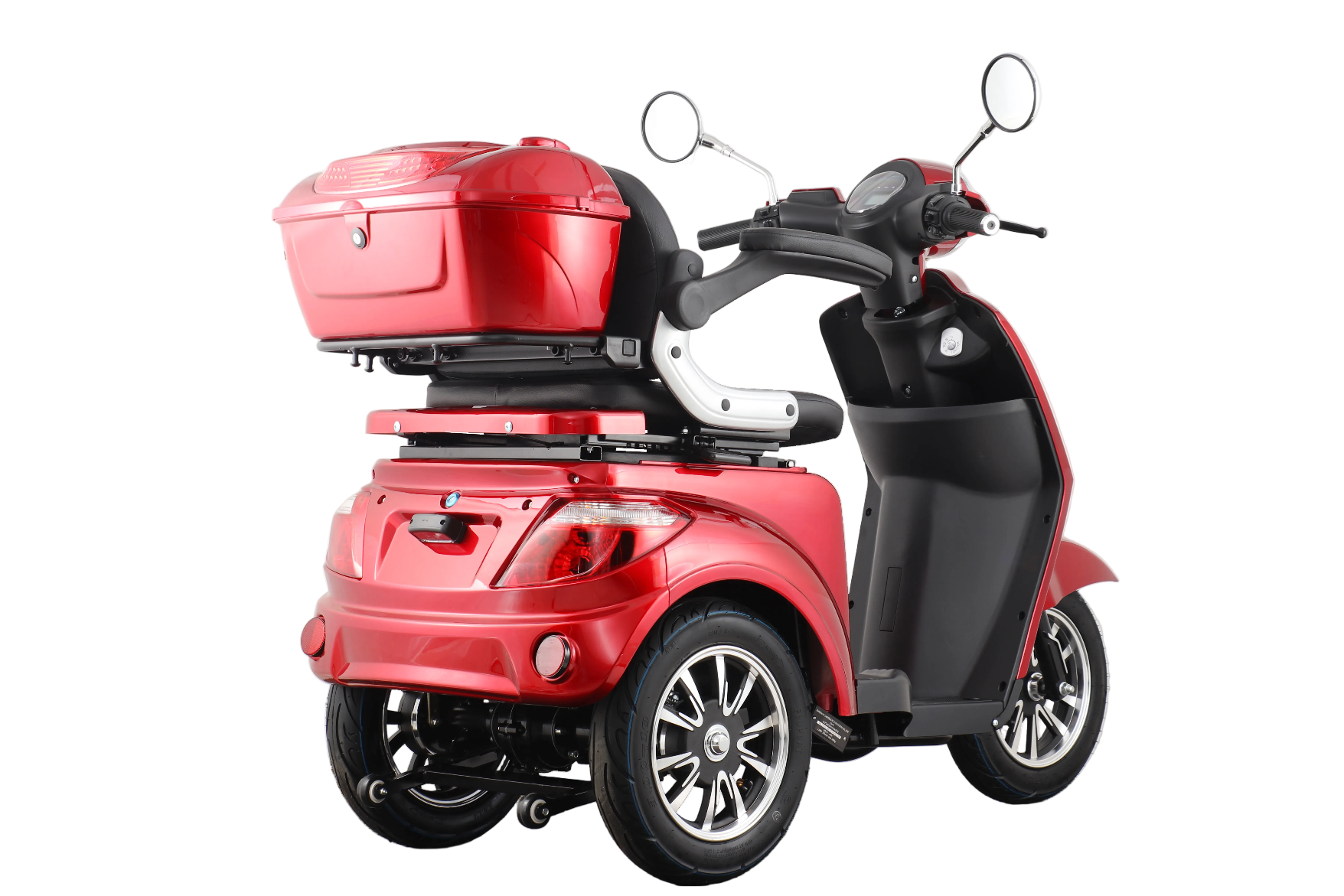 Seniorenmobil AM E-Trike Pro - rot mit Hardkoffer