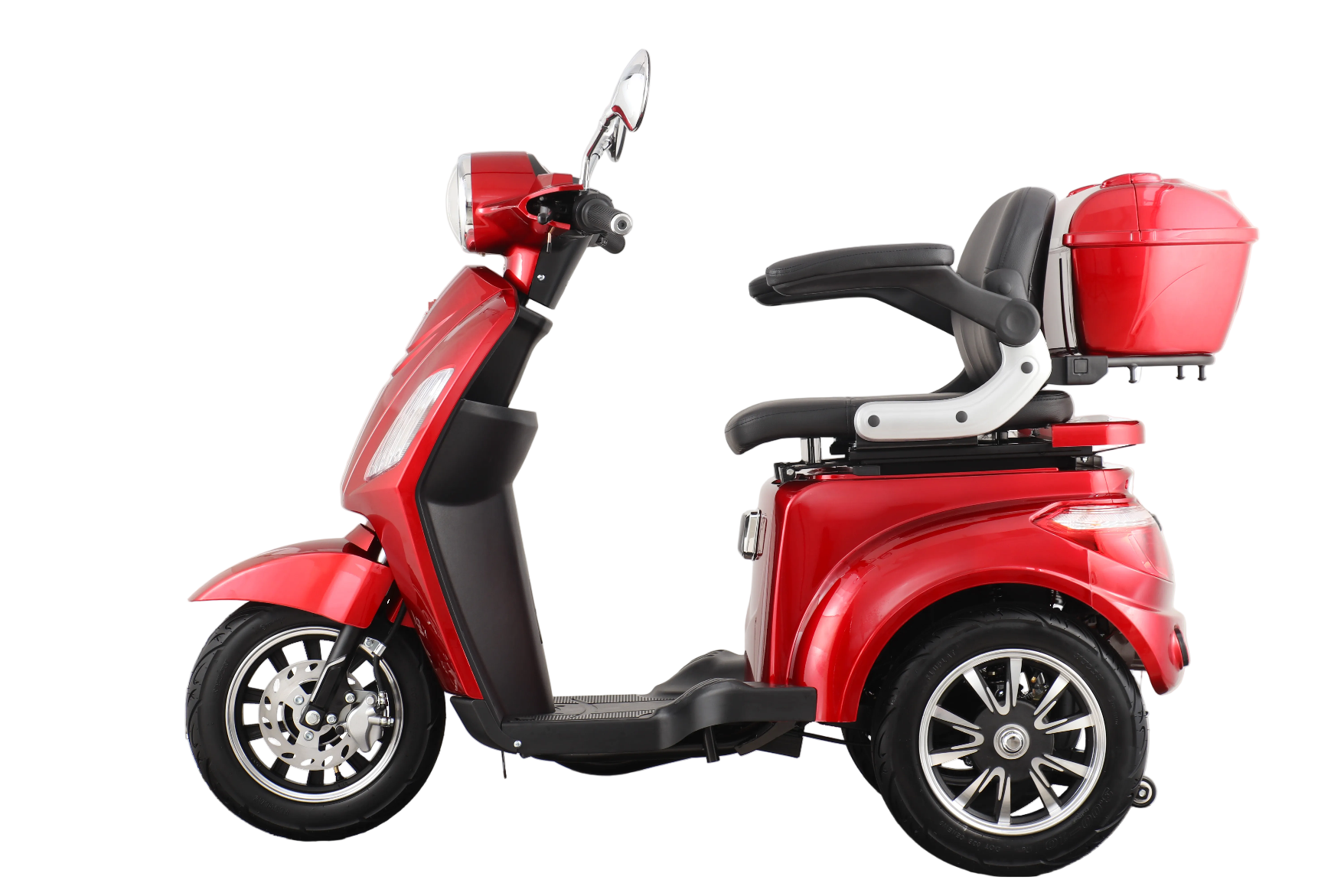 Seniorenmobil AM E-Trike Pro - rot mit Hardkoffer
