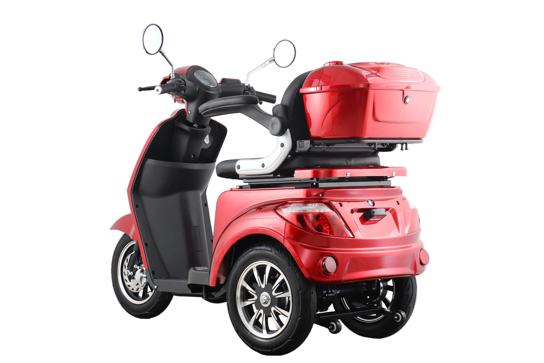 Seniorenmobil AM E-Trike Pro - rot mit Hardkoffer