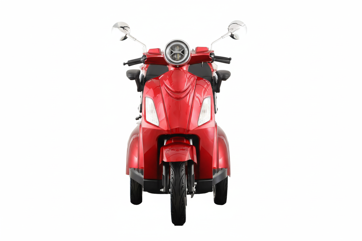 Seniorenmobil AM E-Trike Pro - rot mit Hardkoffer