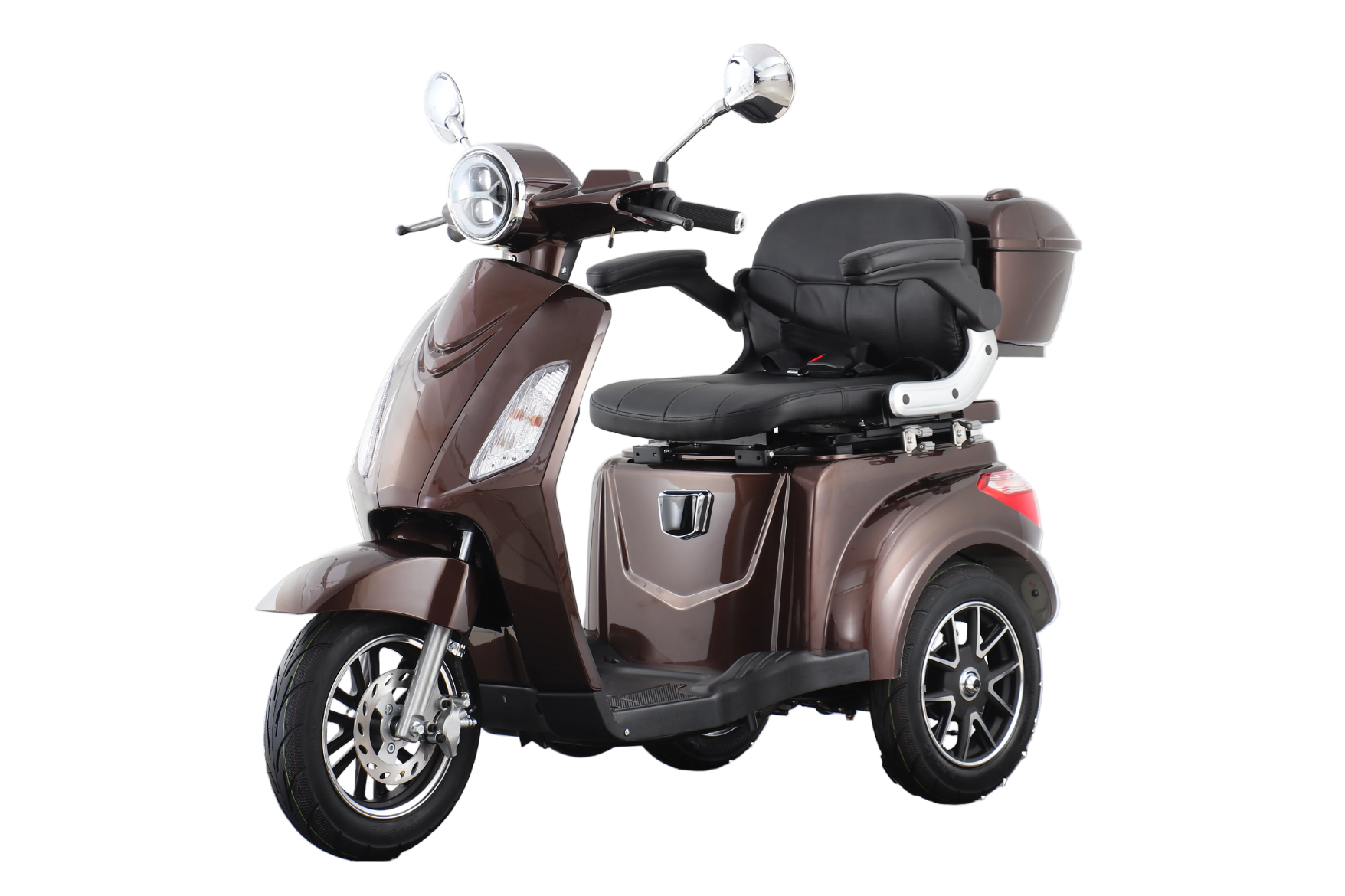 Seniorenmobil AM E-Trike Pro - braun mit Hardkoffer