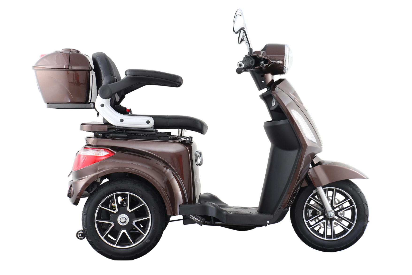 Seniorenmobil AM E-Trike Pro - braun mit Hardkoffer