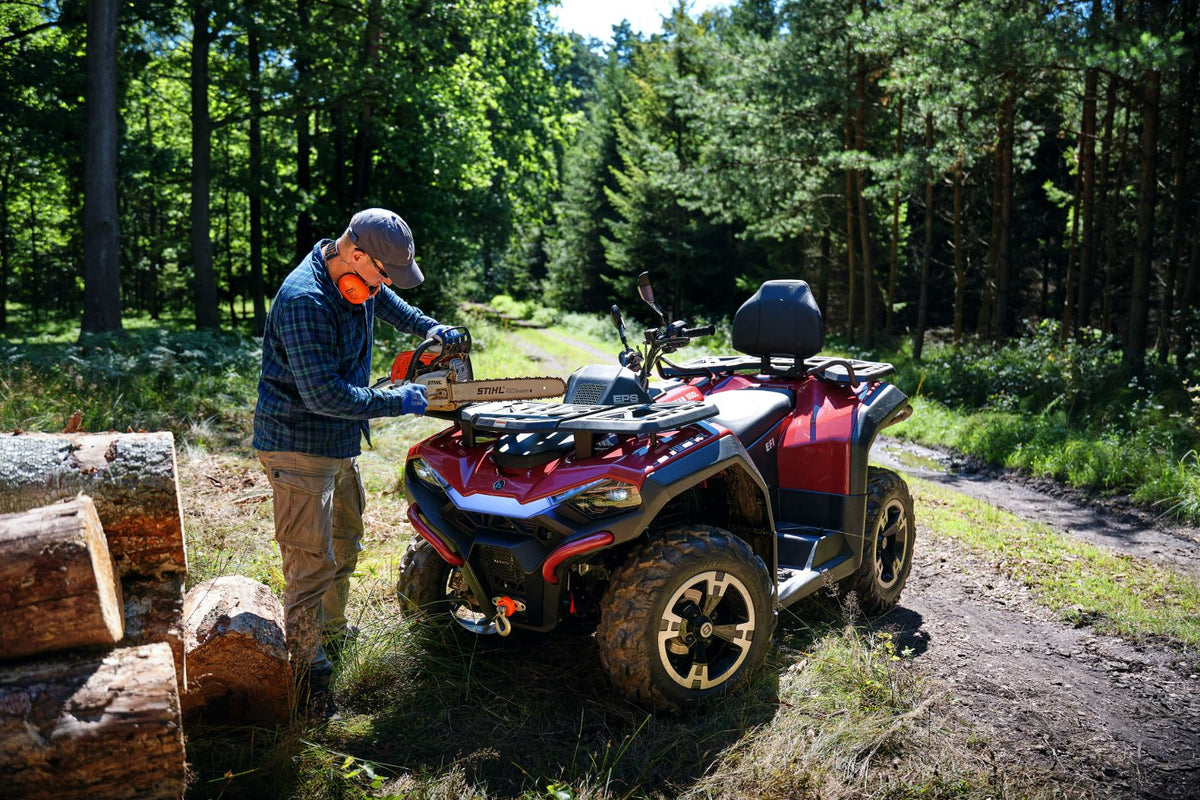 Hisun - ATV Guardian 550 36,7 PS 550ccm - waldcamouflage - Lenkerschutz, Gepäckträger vorne & hinten, Rückenlehne & Servolenkung