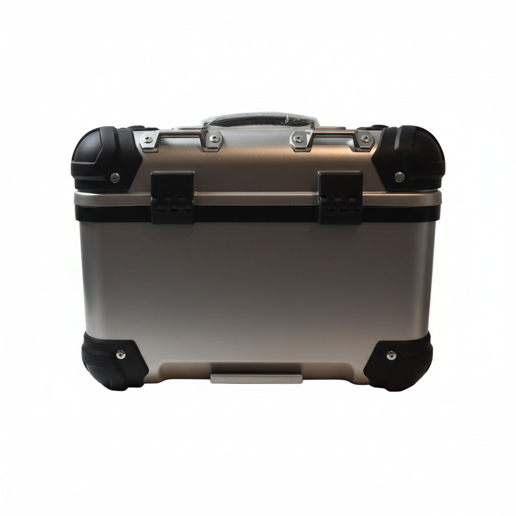 Top Case universal 30 Liter silber - Alu Optik - ABS Kunststoff - Rückenpolster