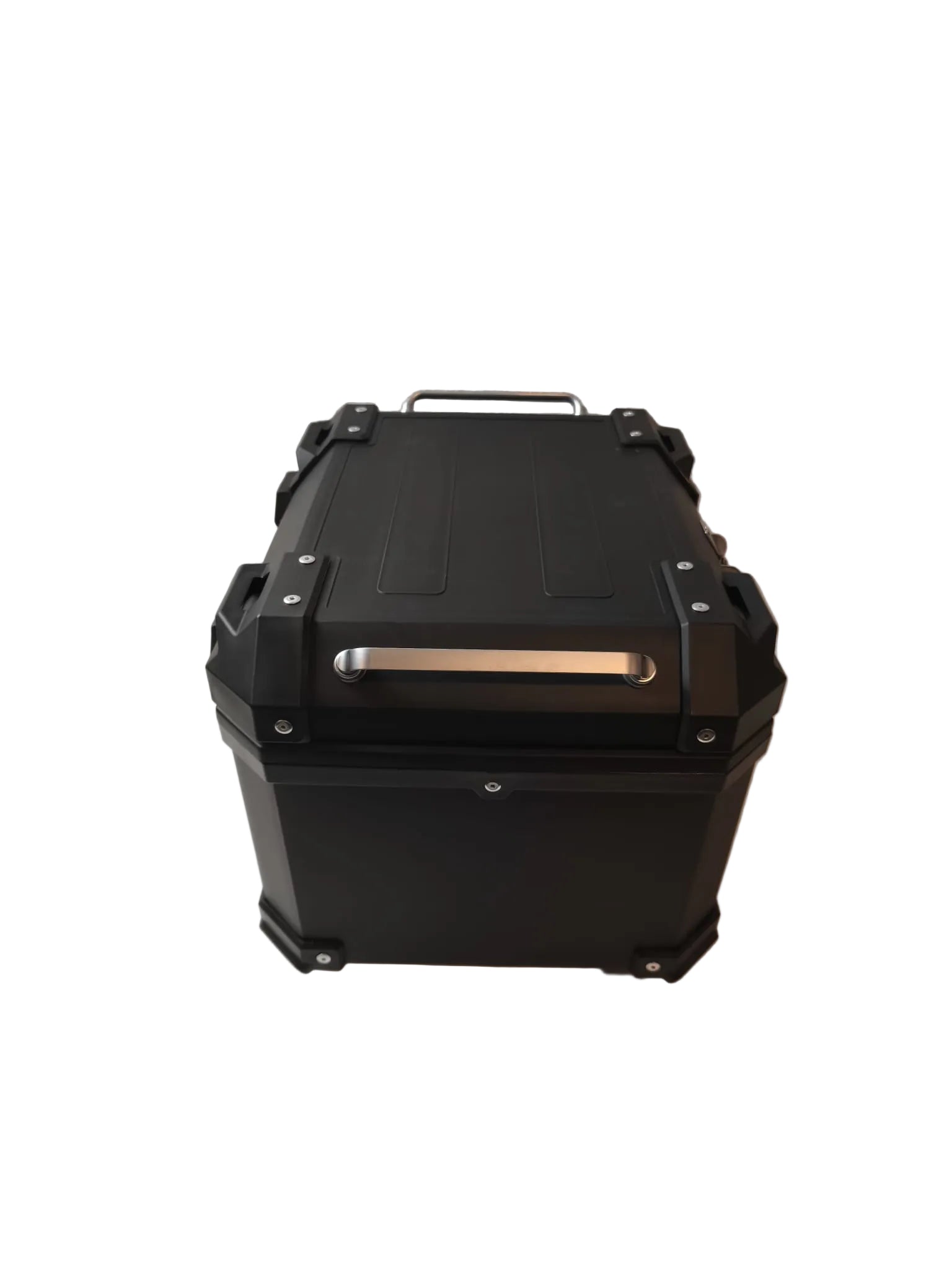 Top Case universal 45 Liter schwarz - Alu Optik - ABS Kunststoff - Rückenpolster