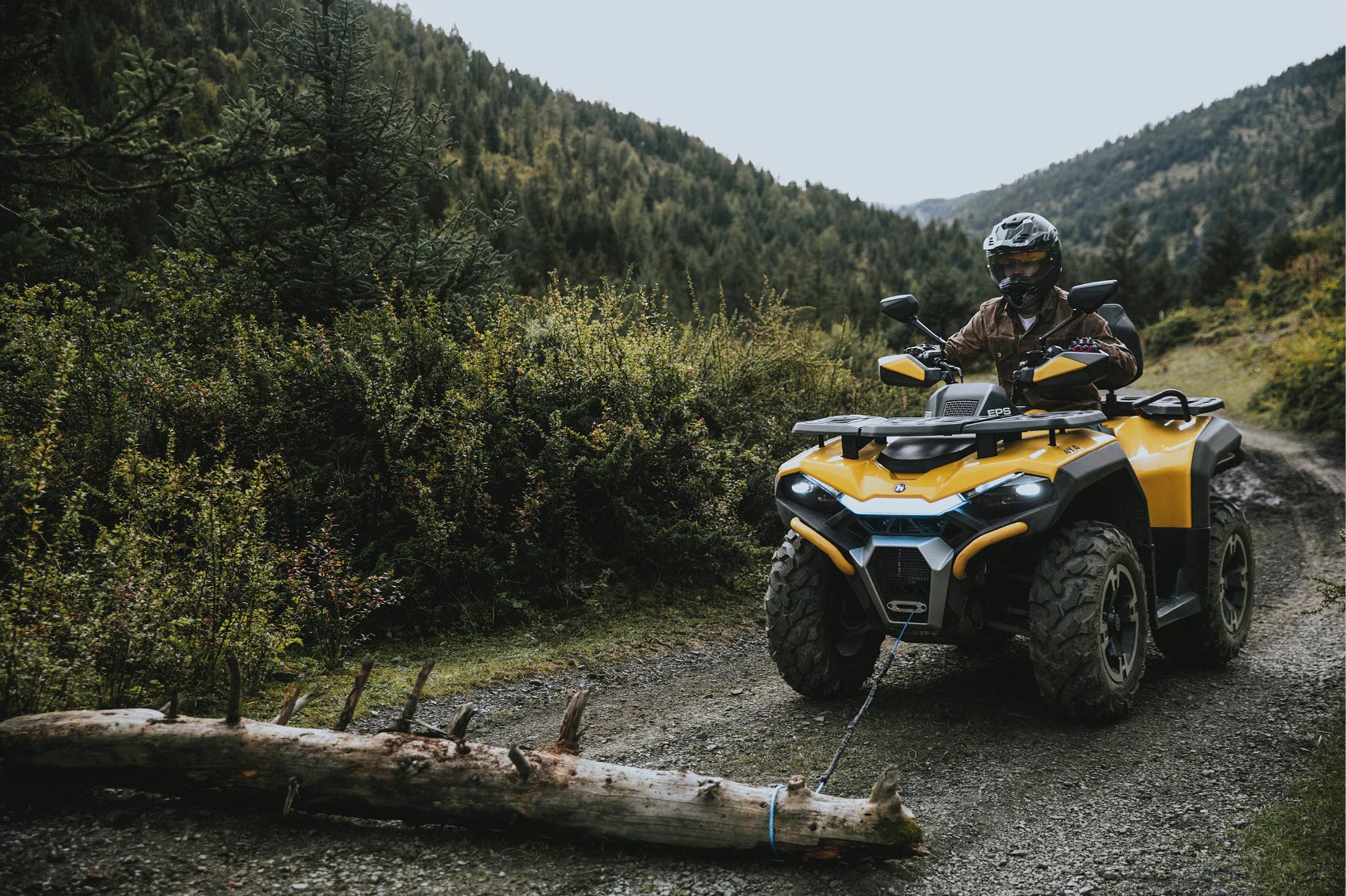 Hisun - ATV Guardian 400 31 PS 400ccm - schwarz - Lenkerschutz, Gepäckträger vorne & hinten