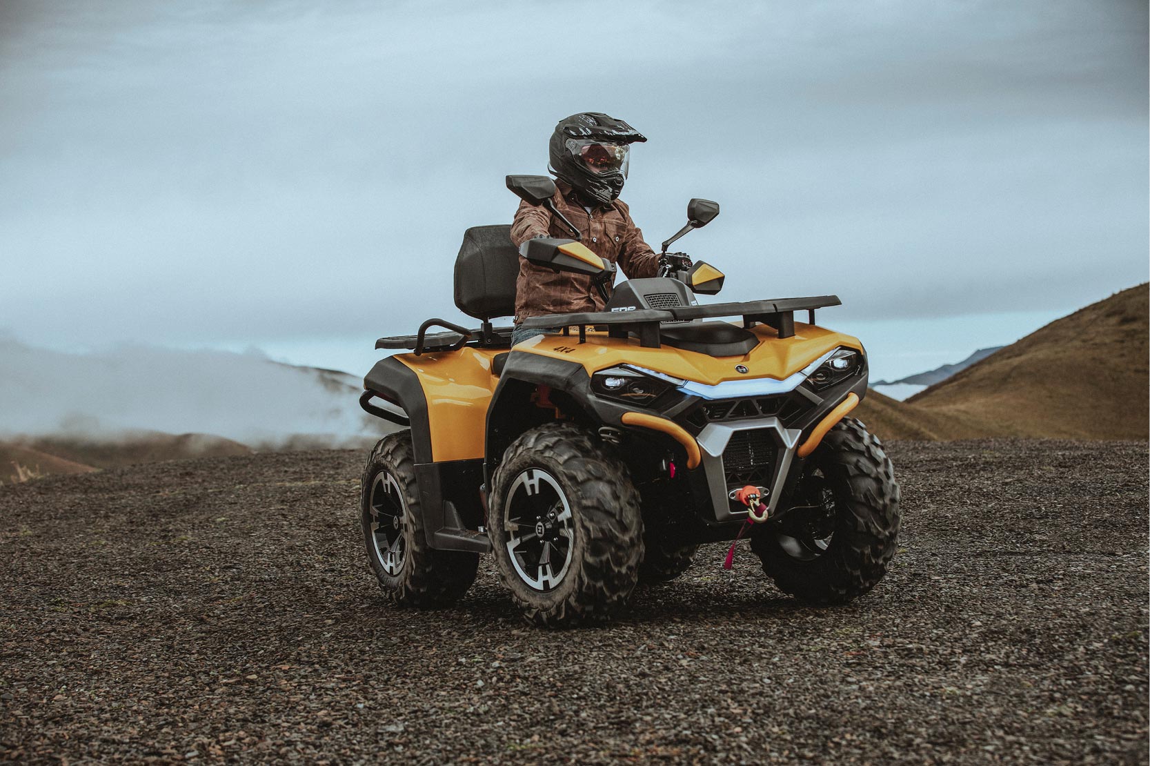 Hisun - ATV Guardian 400 31 PS 400ccm - schwarz - Lenkerschutz, Gepäckträger vorne & hinten