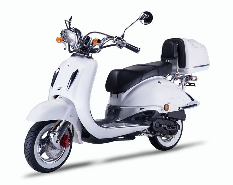 Strada - 50 ccm Euro 5 weiß - Sitzbank  schwarz  - Heute bestellen, Vorfreude sichern - Lieferung startet Ende September