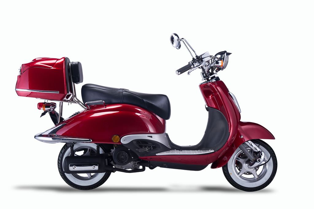 Strada - 125 ccm Euro 5+ rot - Sitzbank schwarz