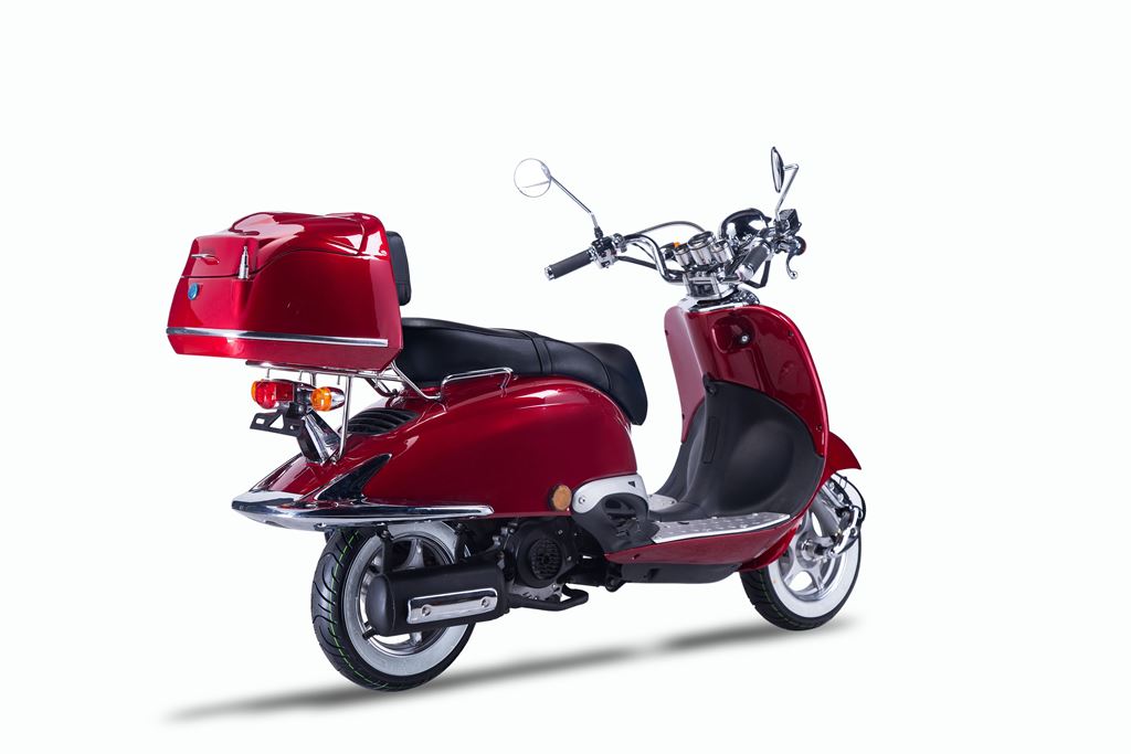 Strada - 125 ccm Euro 5+ rot - Sitzbank schwarz