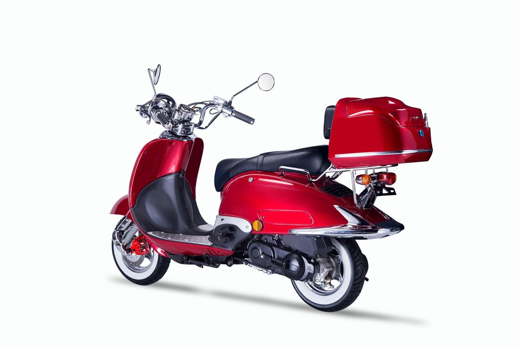 Strada - 125 ccm Euro 5+ rot - Sitzbank schwarz