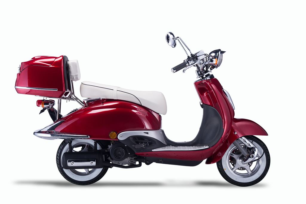 Strada - 125 ccm Euro 5+ rot - Sitzbank weiß