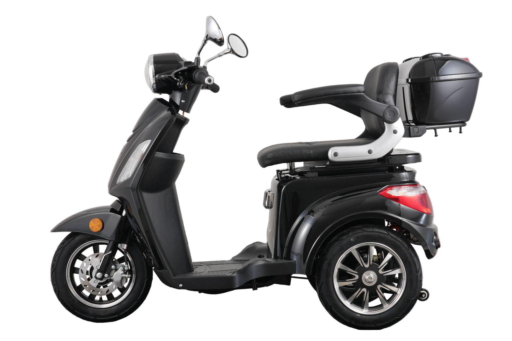 Seniorenmobil AM E-Trike Pro  -  schwarz mit Hardkoffer