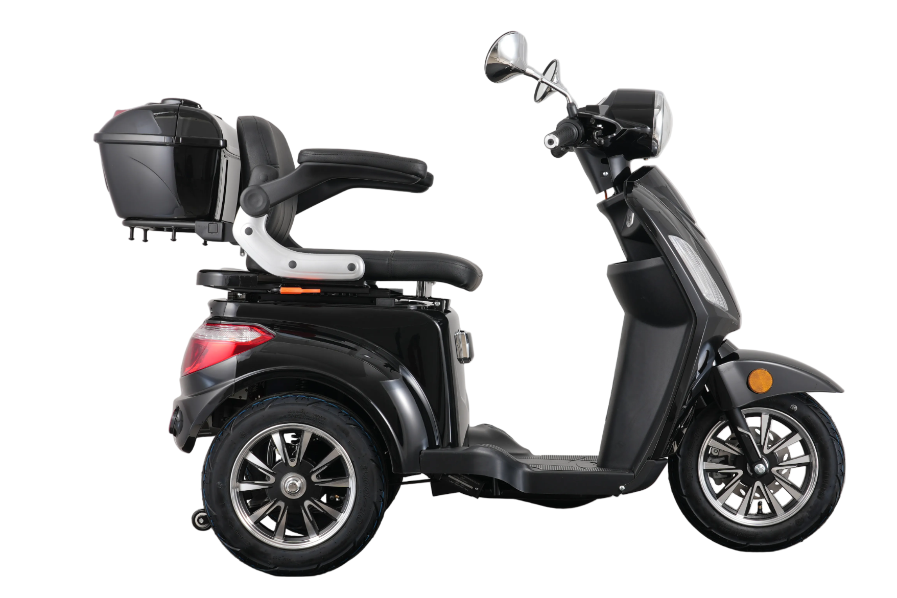 Seniorenmobil AM E-Trike Pro  -  schwarz mit Hardkoffer