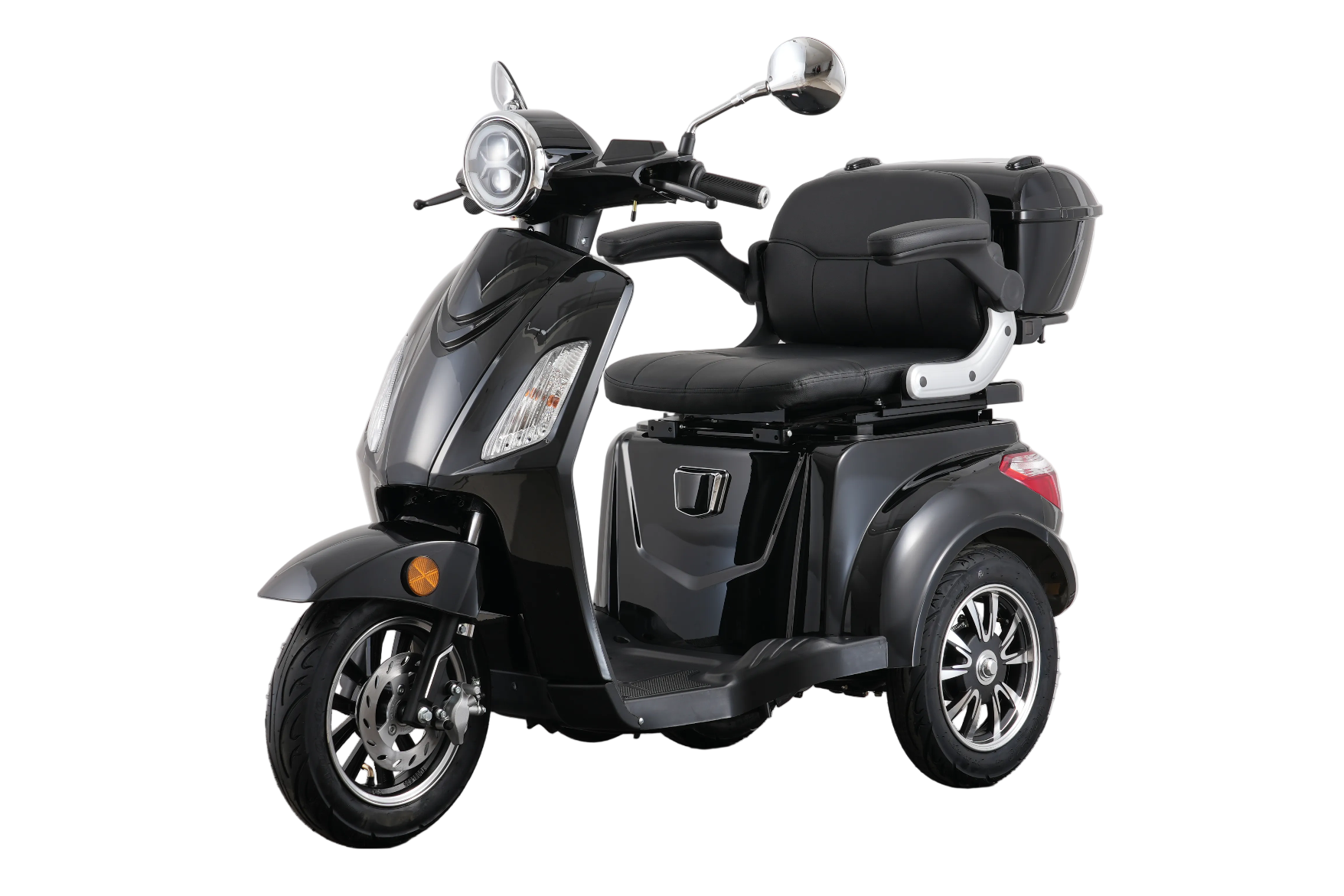 Seniorenmobil AM E-Trike Pro  -  schwarz mit Hardkoffer