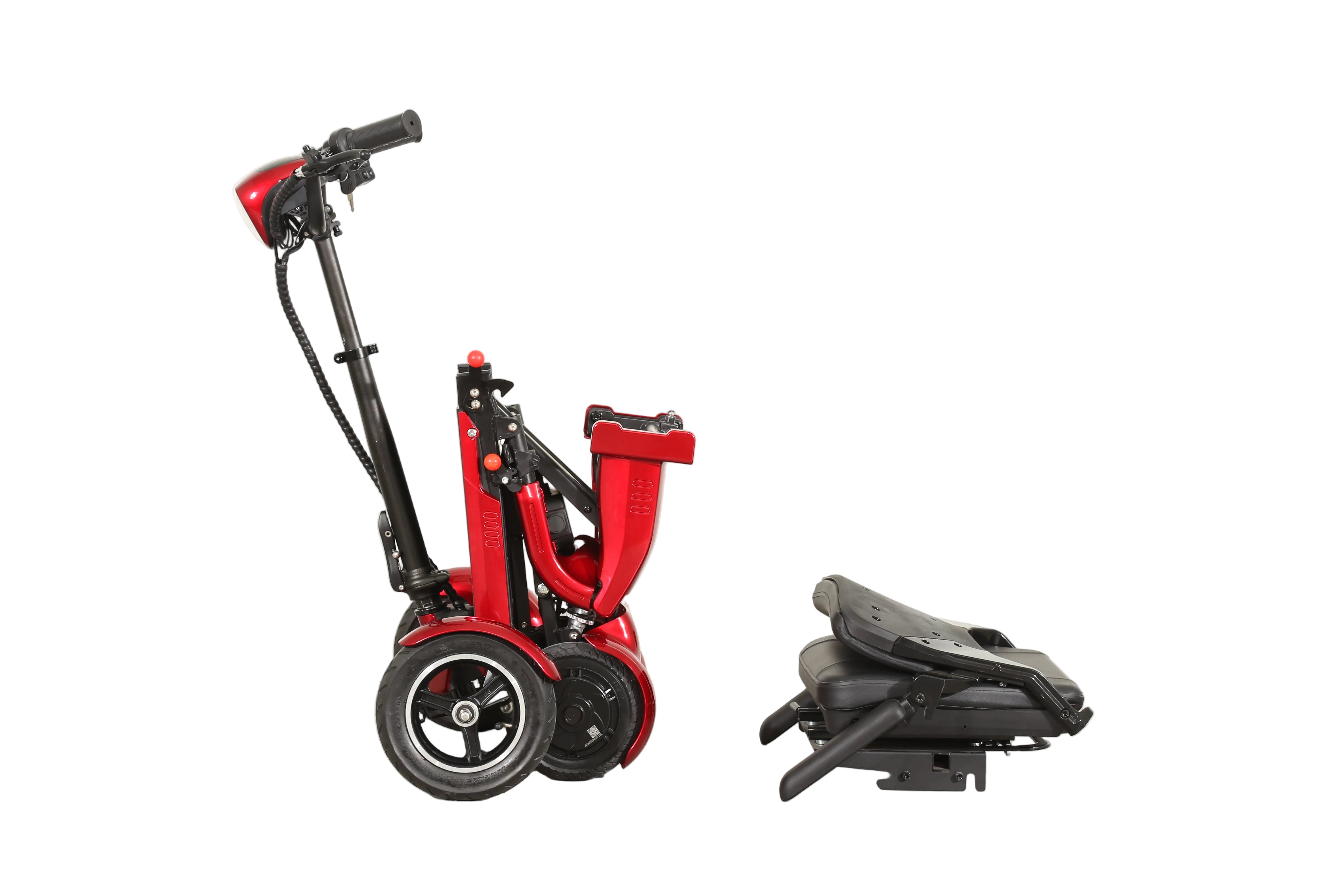 Seniorenmobil AM Klapp Quad 400 Li Ion Akku, 6 km/h mit 3 Gängen - klappbar - rot