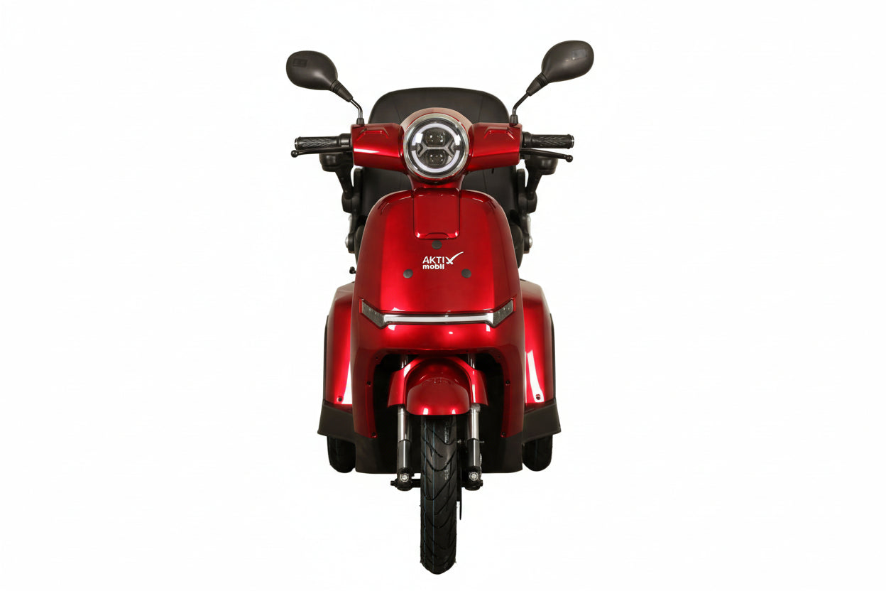Seniorenmobil AM E-Rider 1000, 25 km/h -  rot mit Top Case