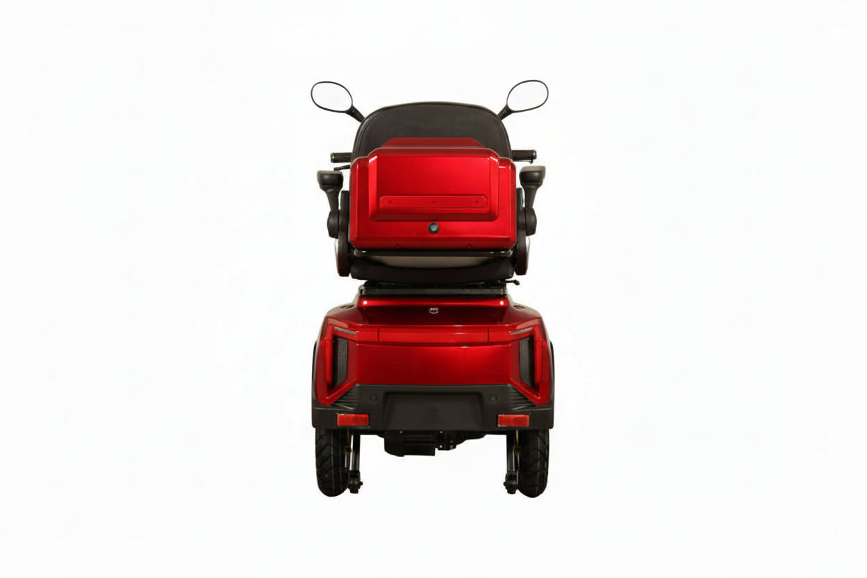 Seniorenmobil AM E-Rider 1000, 25 km/h -  rot mit Top Case