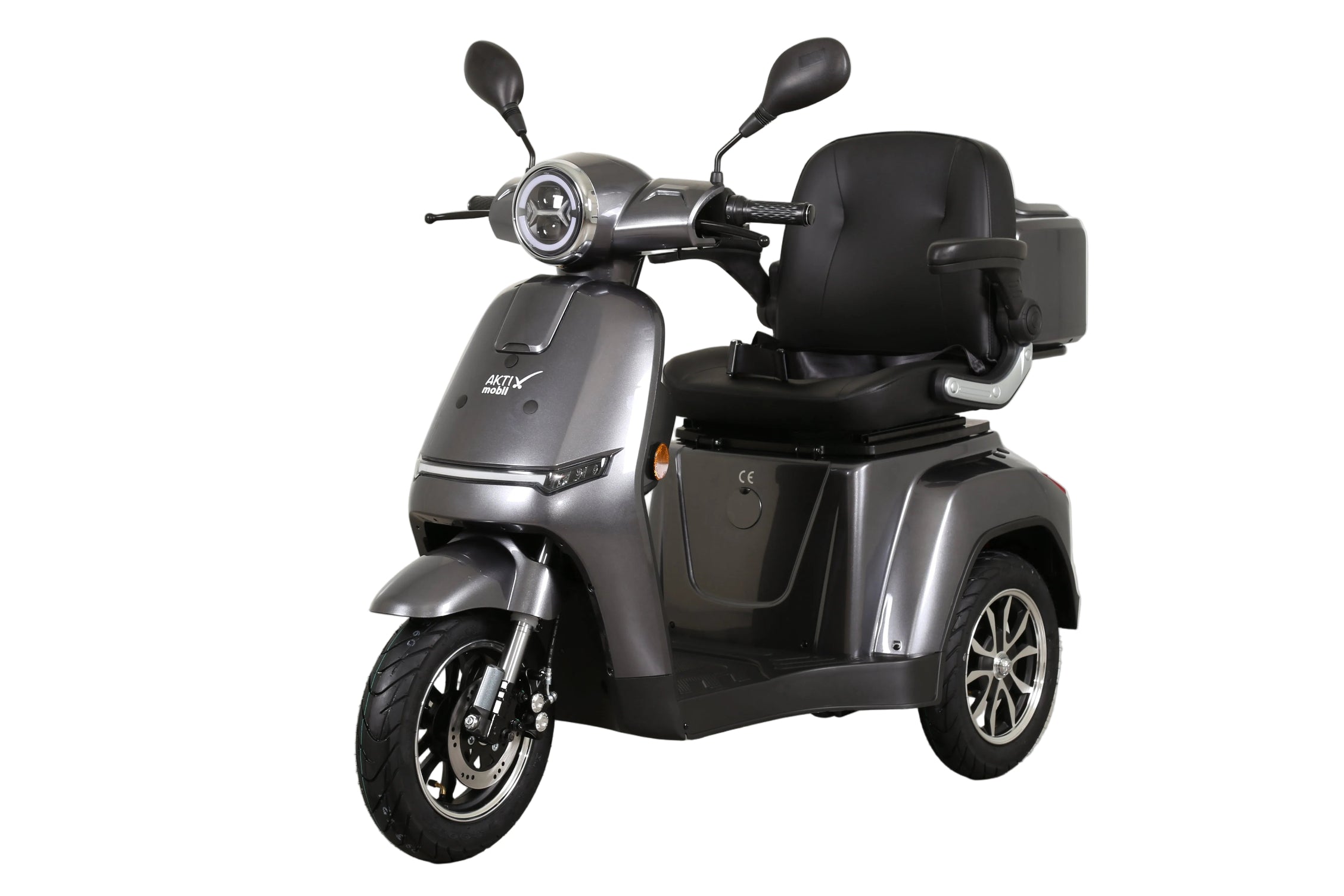 Seniorenmobil AM E-Rider 1000, 25 km/h -  grau mit Top Case