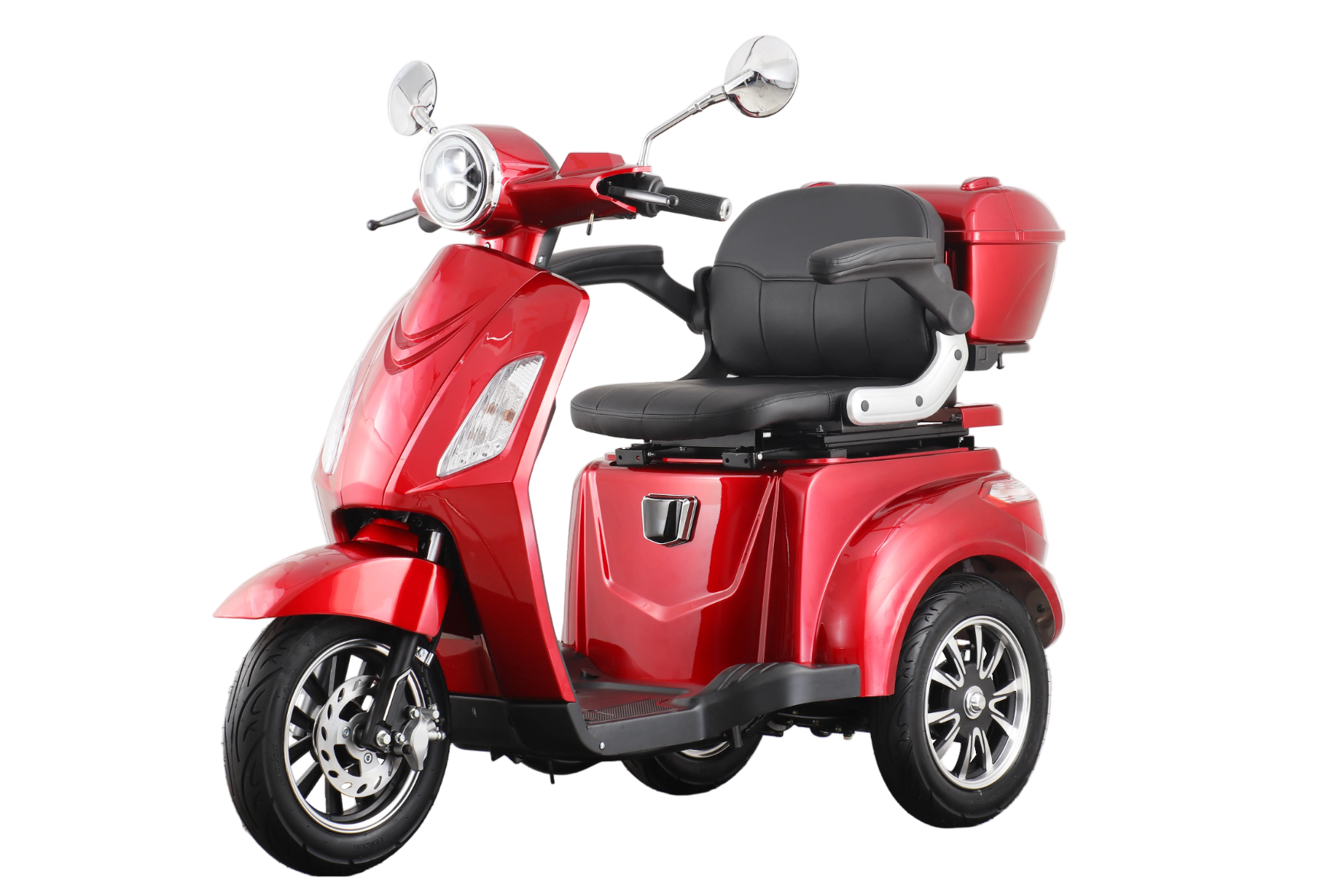 Seniorenmobil AM E-Trike Pro  -  rot mit Hardkoffer