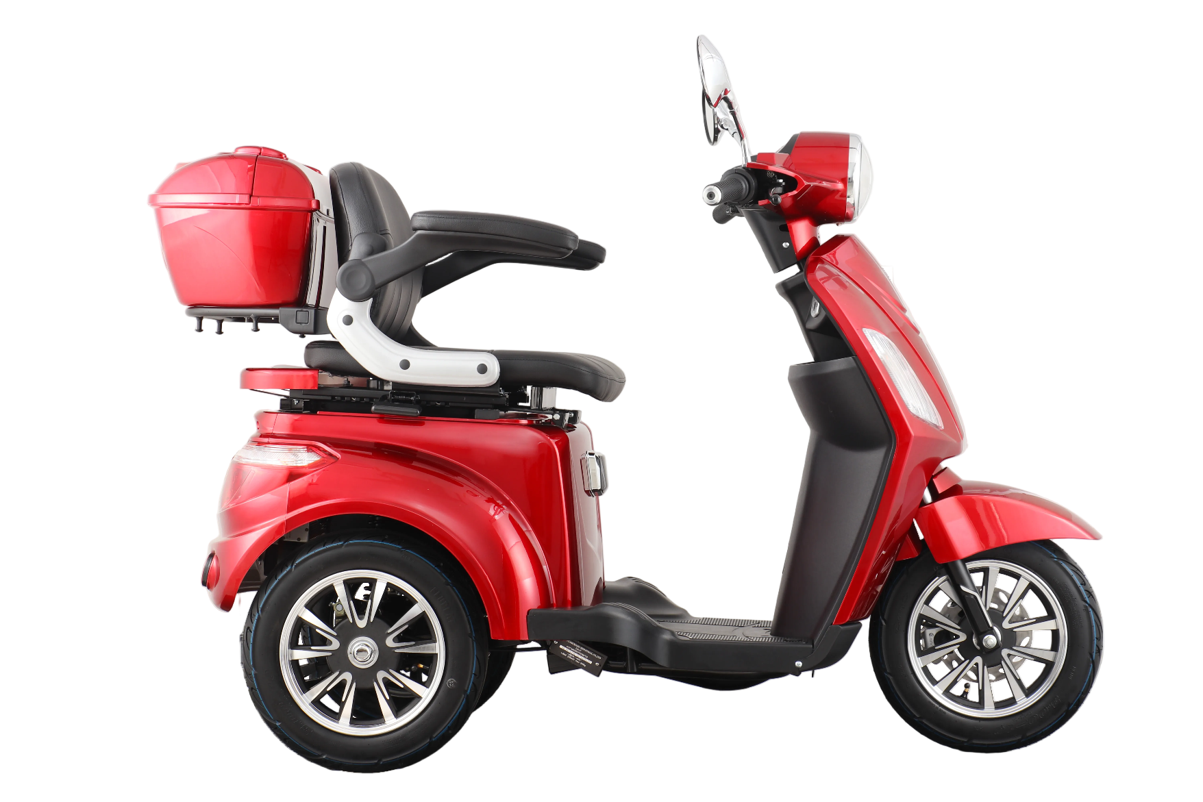 Seniorenmobil AM E-Trike Pro  -  rot mit Hardkoffer