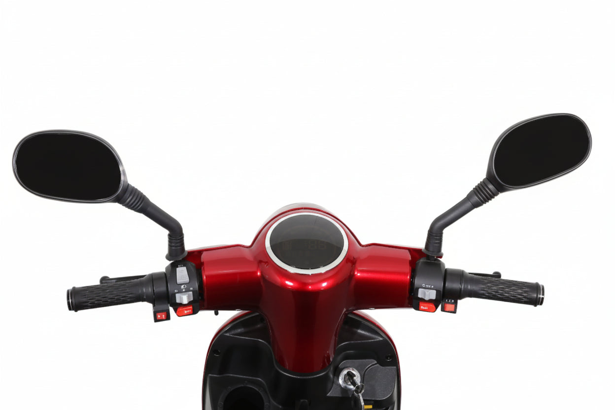 Seniorenmobil AM E-Rider 1000, 25 km/h -  rot mit Top Case