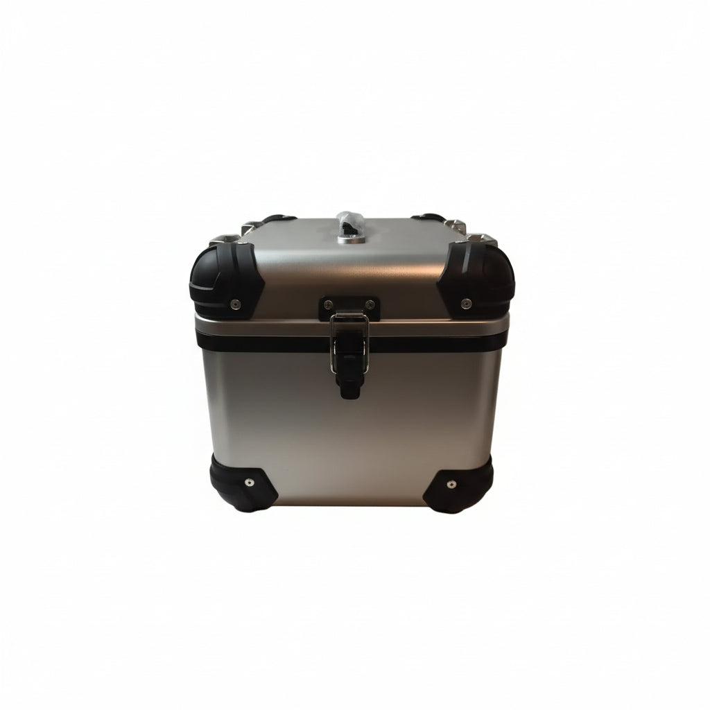 Top Case universal 30 Liter silber - Alu Optik - ABS Kunststoff - Rückenpolster