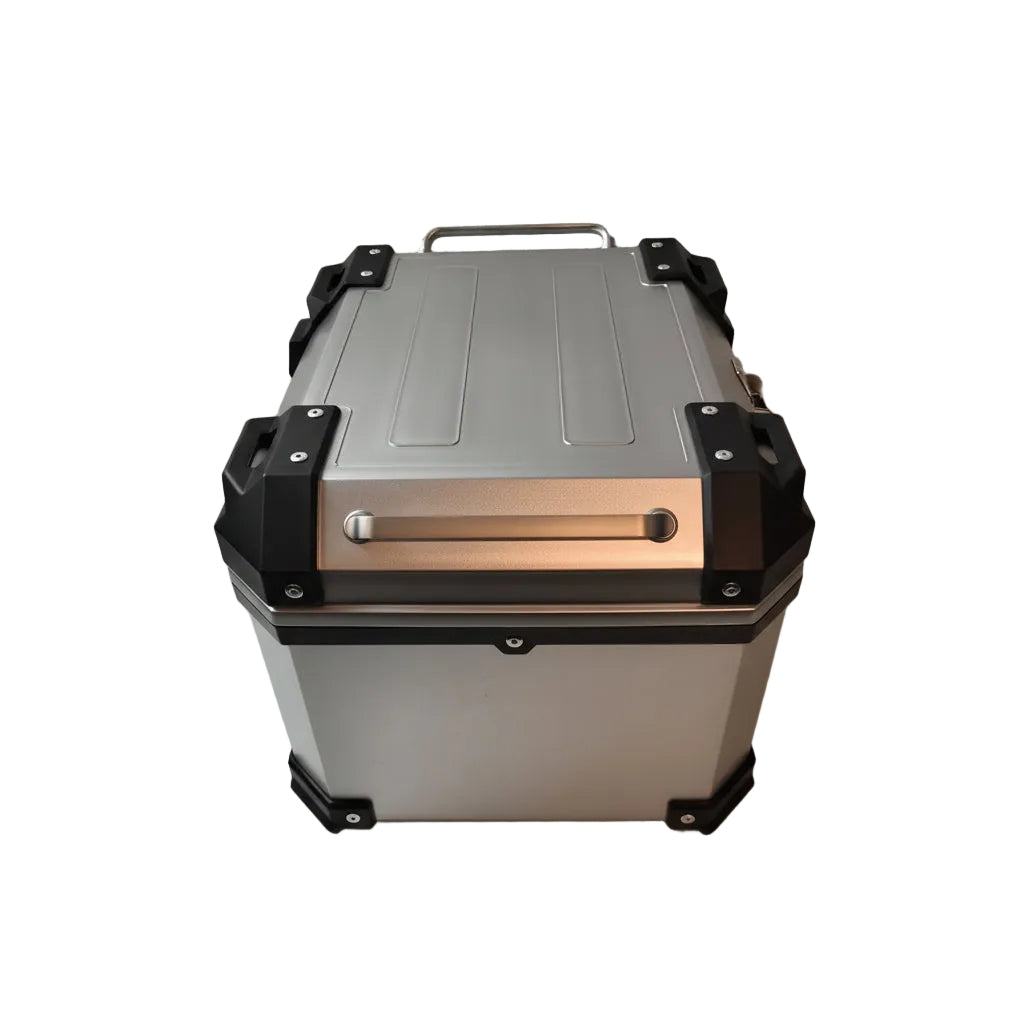 Top Case universal 45 Liter silber - Alu Optik - ABS Kunststoff - Rückenpolster